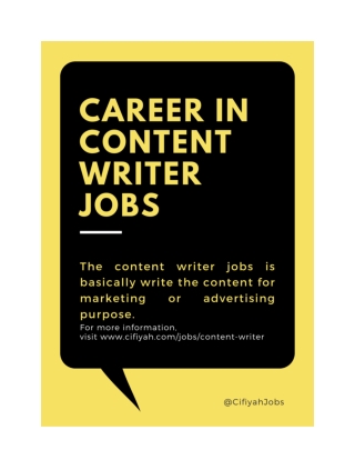How to choose content writer jobs as a career options