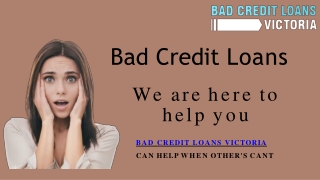 Get Urgent Loan With Bad Credit Loans Victoria