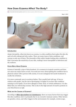 sriramakrishnahospital.com-How Does Eczema Affect The Body