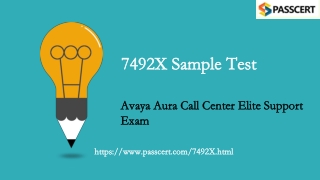 2021 Avaya ACSS 7492X Updated Dumps