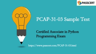 Certified Associate in Python Programming PCAP-31-03 Updated Dumps