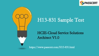 HCIE-Cloud Service Solutions Architect V1.0 H13-831 Dumps