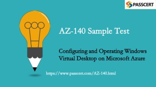 Microsoft Certified Windows Virtual Desktop Specialty AZ-140 Exam Dumps