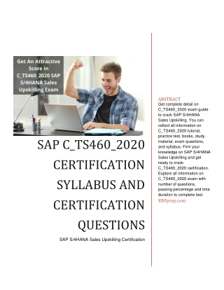 SAP C_TS460_2020 Certification Syllabus and Certification Questions