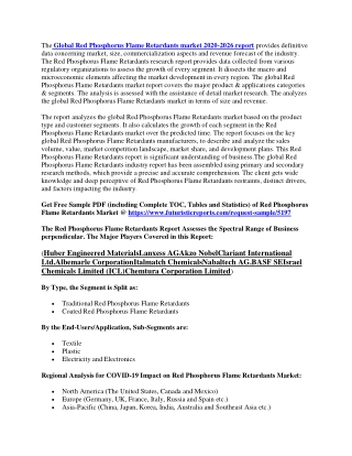 The Global Red Phosphorus Flame Retardants market 2020