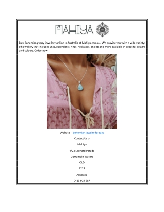 bohemian jewelry for sale