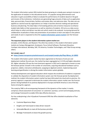 Student Information System Market
