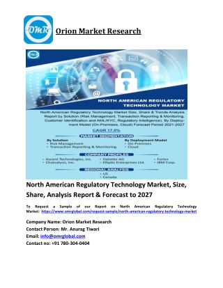 North American Regulatory Technology Market Trends, Size, Competitive Analysis a