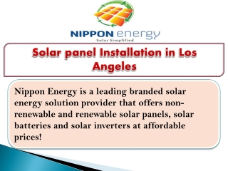 Solar panel Installation in Los Angeles