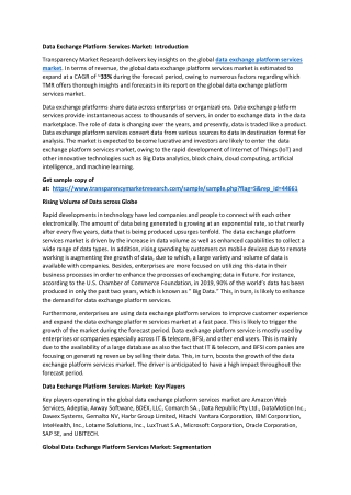 Data Exchange Platform Services Market
