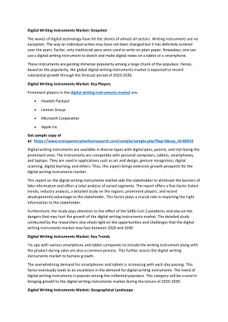 Digital Writing Instruments Market