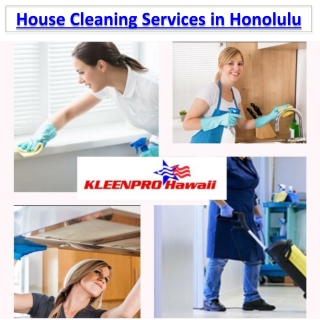 House Cleaning Services in Honolulu