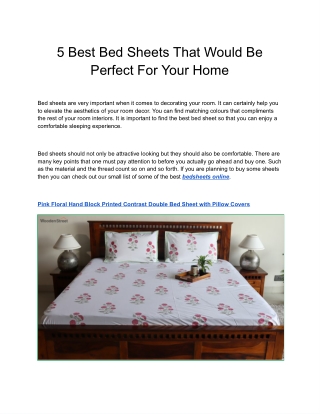 Shop Cotton Bed sheets online from WoodenStreet at best prices