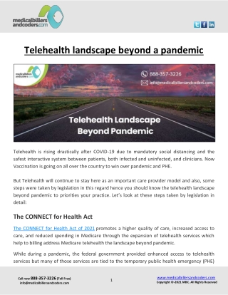 Telehealth landscape beyond a pandemic