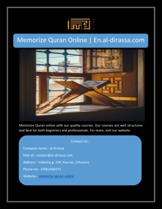 Memorize Quran Online | En.al-dirassa.com