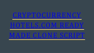 Readymade Hotel Booking Clone Script - CryptoCurrency Integrations