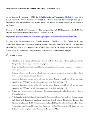 COVID-19 Impact on Global Scleroderma Therapeutics Market