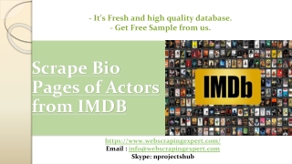 Scrape Bio Pages of Actors from IMDB