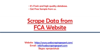 Scrape Data from FCA Website