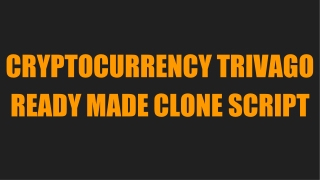 Cryptocurrency Trivago booking clone script
