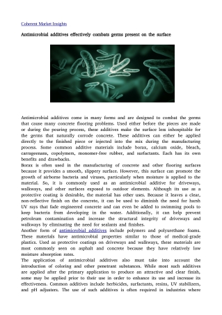 Antimicrobial additives11