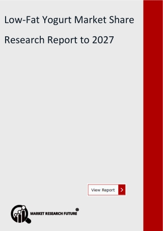 Low-Fat Yogurt Market Share 2020