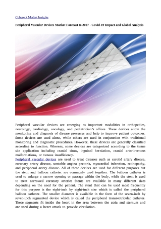 Peripheral vascular devices11