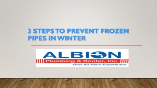 3 Steps to Prevent Frozen Pipes in Winter