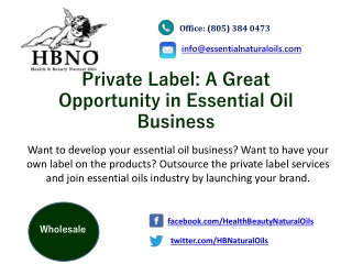 Private Label: A Great Opportunity in Essential Oil Business