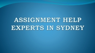 ASSIGNMENT HELP EXPERTS IN SYDNEY