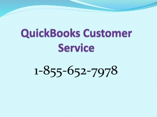 QuickBooks Customer Service 1-855-652-7978