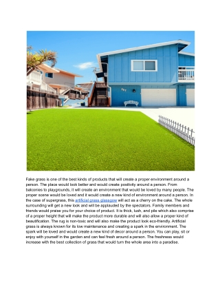 Important Things Every Artificial Grass Lover Should Know