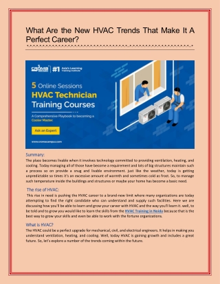 What Are the New HVAC Trends That Make It A Perfect Career.docx
