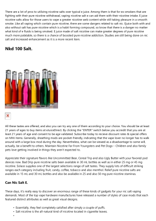 Just How To Diy Vape With Salt.