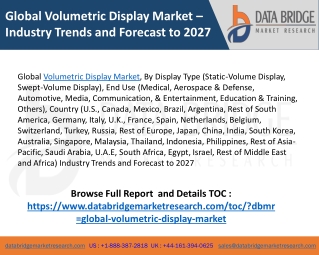 Global Volumetric Display Market trendsa