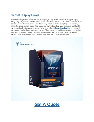 Gable Box with Handle-Sachet Display Boxes