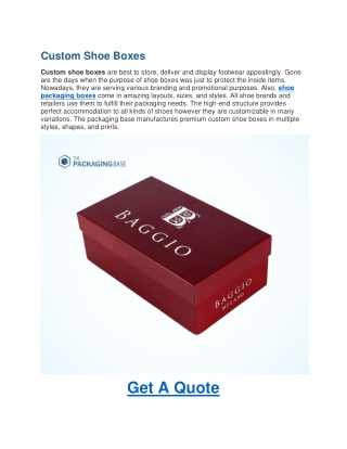 Custom Shoe Boxes- Custom Aloe Vera Boxes