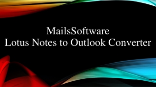 MailsSoftware Lotus Notes to Outlook Converter