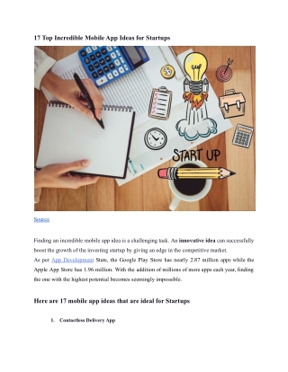 17 Top Incredible Mobile App Ideas for Startups