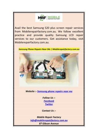 Samsung Phone Repairs Near Me  Mobilerepairfactory.com.a