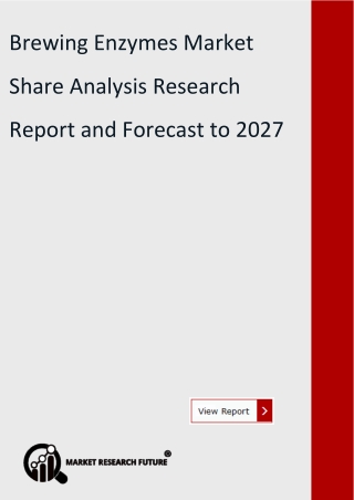Brewing Enzymes Market Share Analysis Research Report and Forecast to 2027
