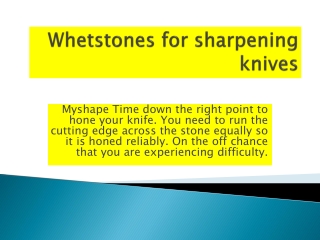 Sharpening stone set