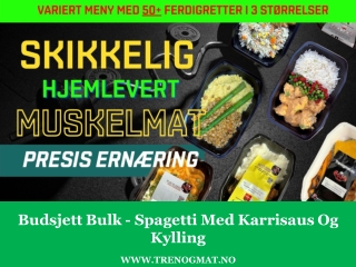 Budsjett Bulk - Spagetti Med Karrisaus Og Kylling