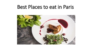 Best Places to eat in Paris