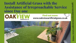 Install Artificial Grass with the Assistance of Irreproachable Service since Day one