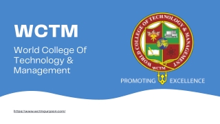Top MBA College In Gurgaon | WCTM