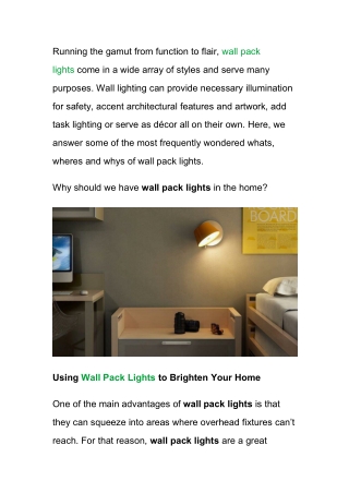 Buyer’s Guide of How to Choose the Wall Pack Lights