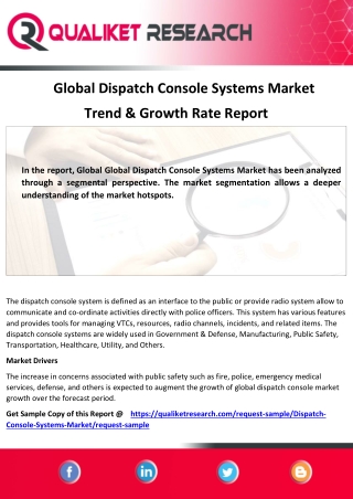 Global Dispatch Console Systems Market Top Competitors, Application
