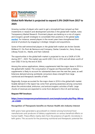 Global Kefir Market is projected to expand 5.9% CAGR from 2017 to 2025