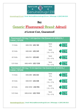 FLUOROURACIL Medication Cost, Dosage, Uses and Side Effects